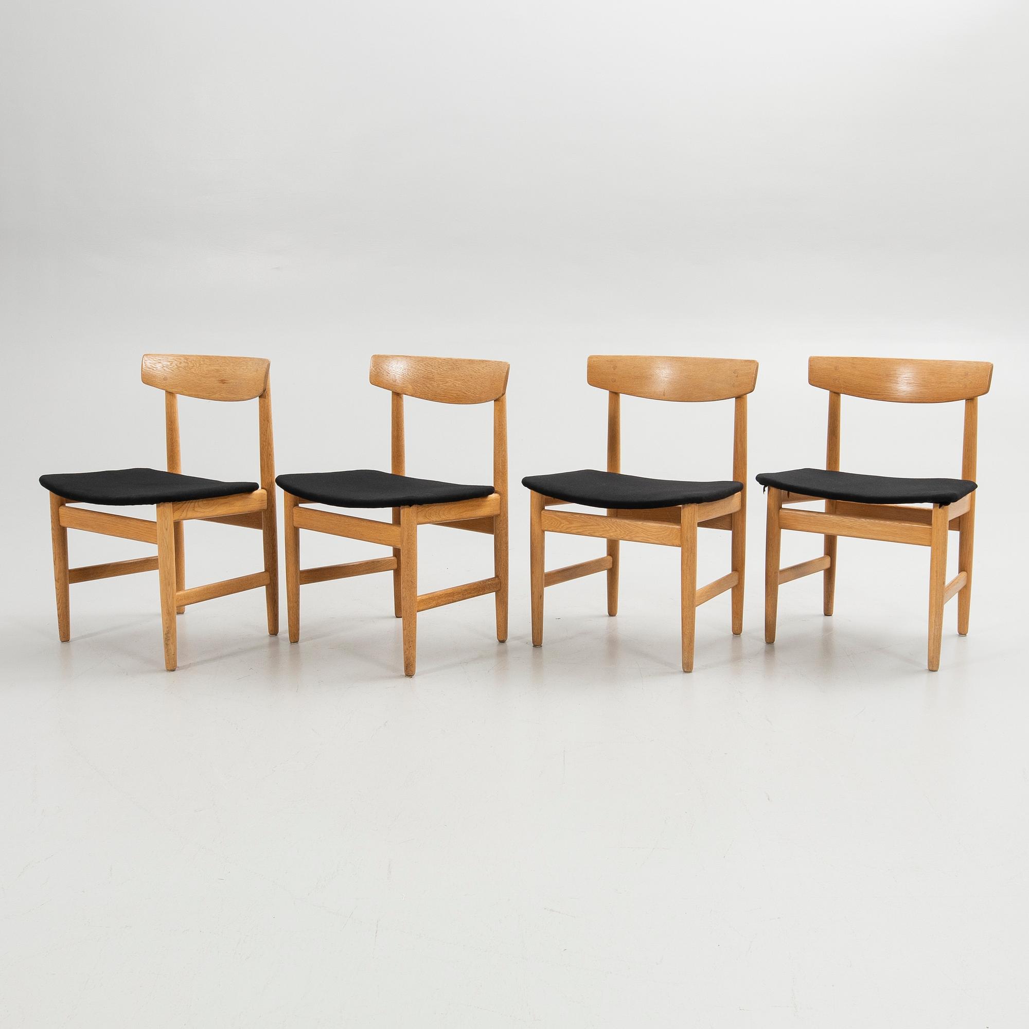 Børge Mogensen, Chairs, 4 pcs, "Öresund", Karl Andersson & Söner, second half of the 20th century.