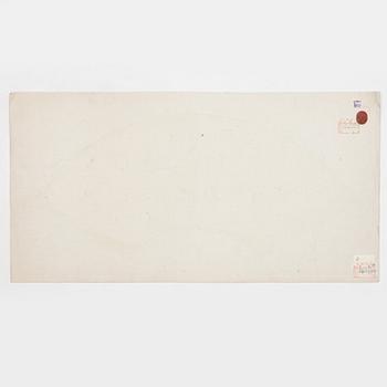 Unidentified artist, so-called "Fan painting", Orchids, China, 20th century.