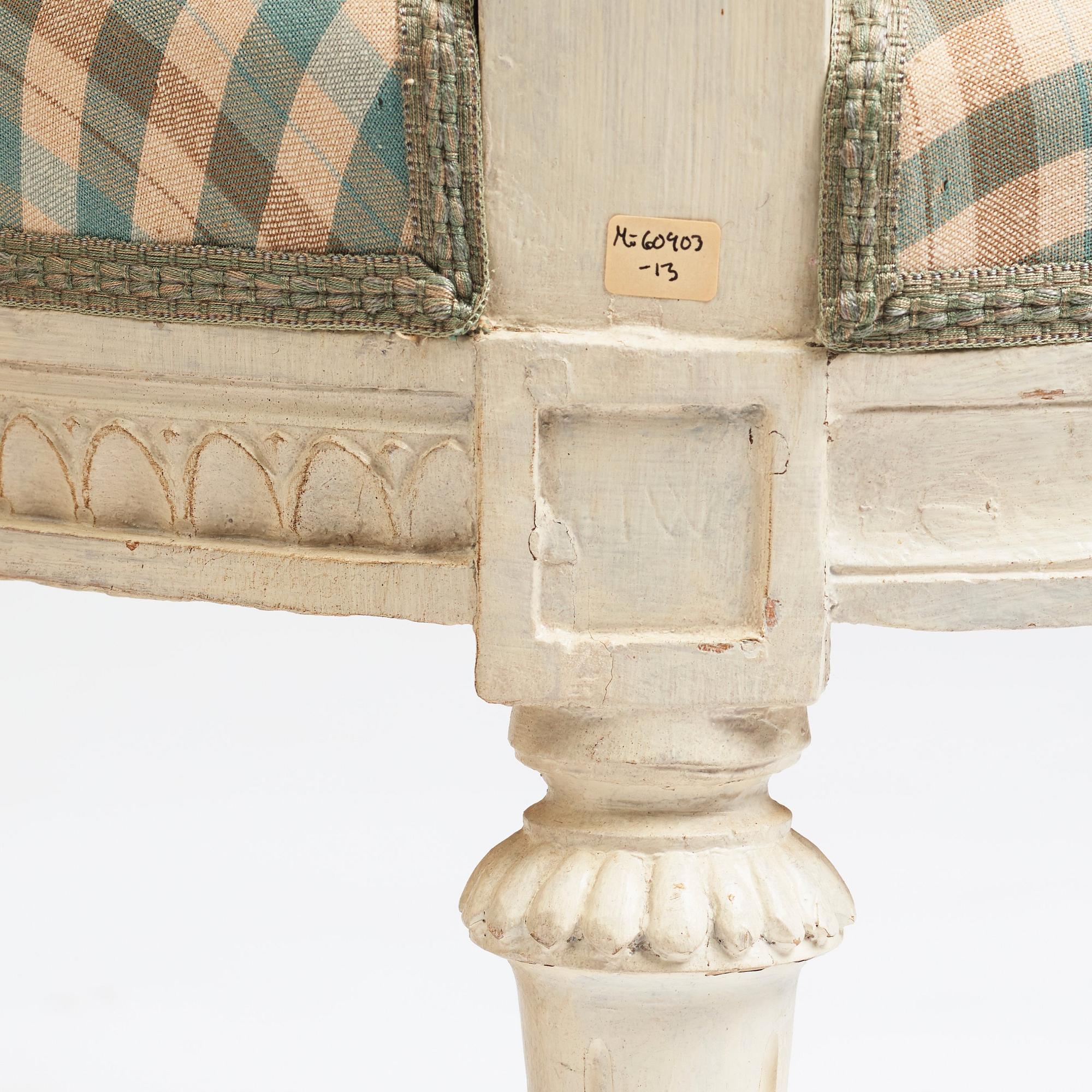 A matched set of twelve Gustavian chairs, second part of the 18th century.