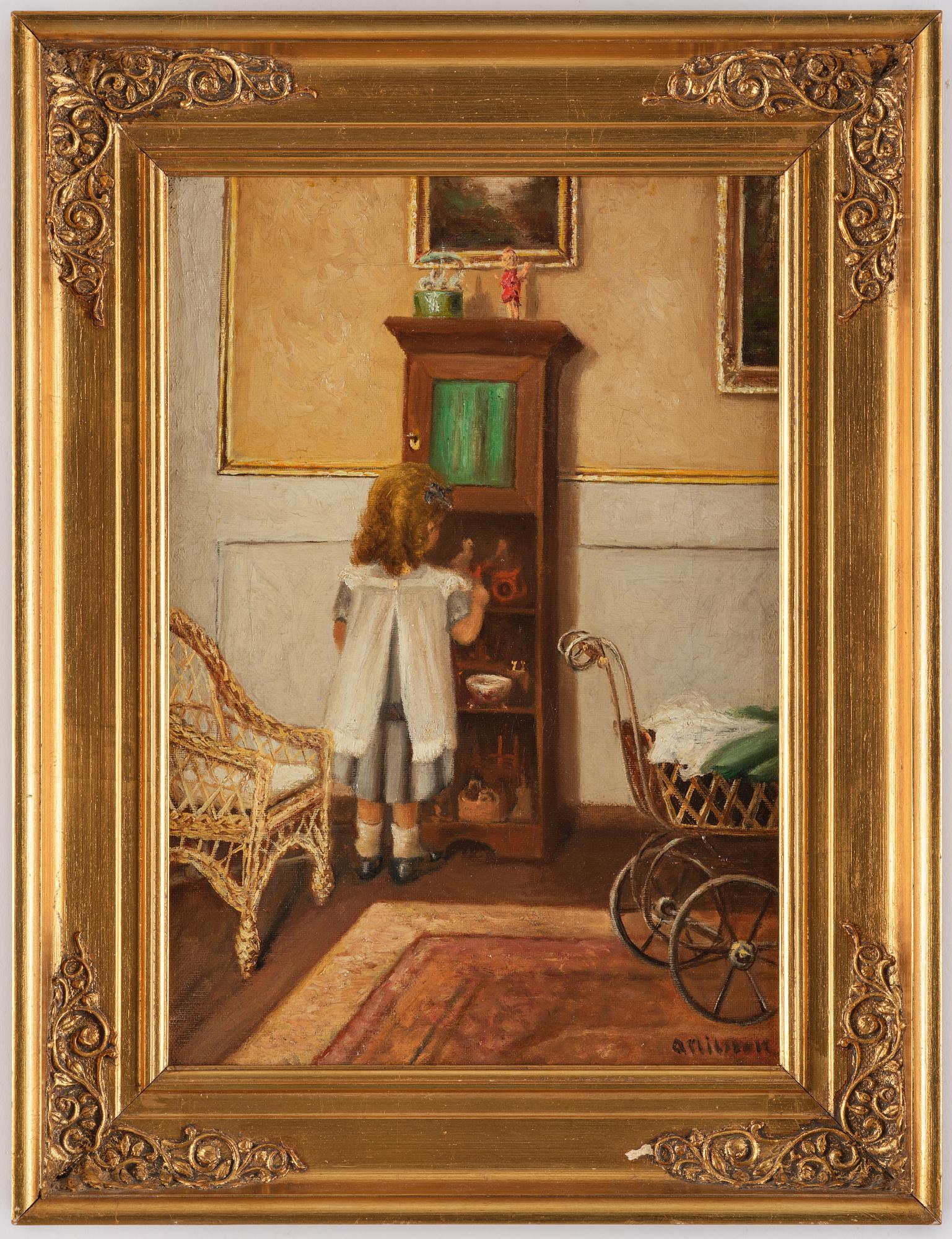 Little Girl in a Nursery.