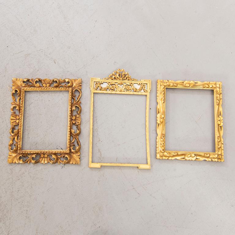 Five mid 20th century wood frames from Paoletti, Firenze Italy.