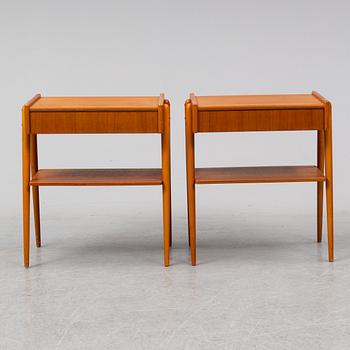 SÄNGBORD, ett par, AB Carlström & Co Möbelfabrik, 1950/60-tal.
