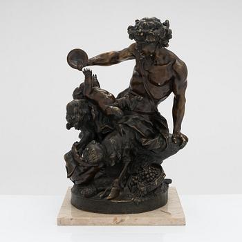 Claude Michel Clodion, after, a bronze sculpture, marked 'Clodion'.