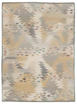 790. CARPET. "Tånga, ljus". 236 x 175,5 cm. Gobelängteknik (tapestry weave). Signed AB MMF BN.