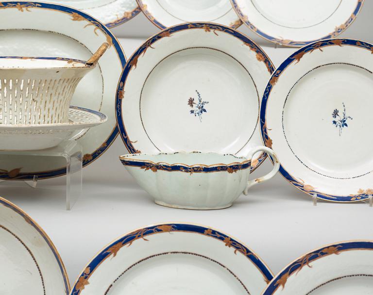 An enamelled dinner service, Qing dynasty, Qianlong (1736-95). (47 parts).