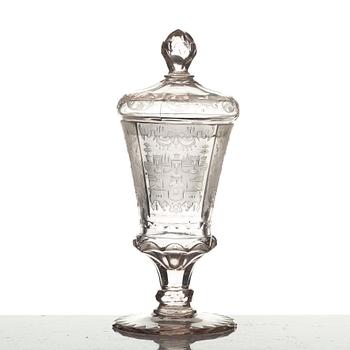 POKALGLAS Tyskland, troligen Potsdam, tidigt 1700-tal.