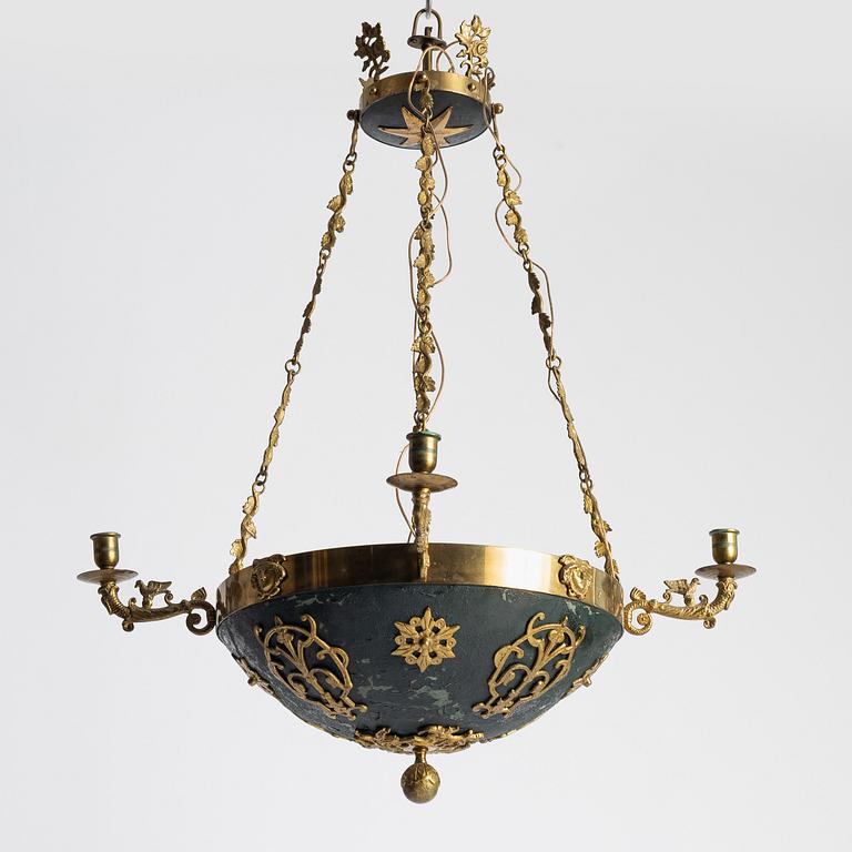 An Empire style ceiling lamp, early 20th Century.