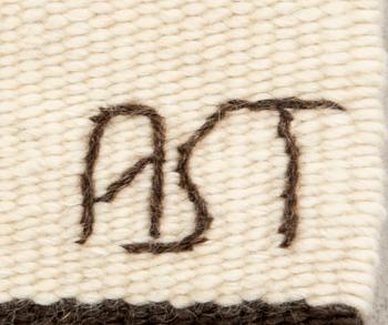 Rug, Sami, possibly from Troms Finnmark, signed AST, 230x125 cm.