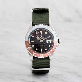 63. ROLEX, Oyster Perpetual, GMT-Master (SWISS-T), Chronometer, "Gilt dial", wristwatch, 40 mm,