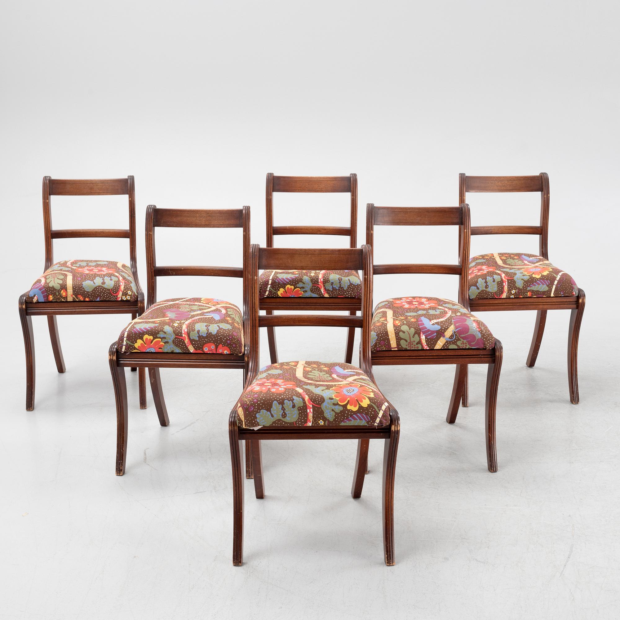 Stolar, 6 st, Bevan Funnel LTD, England, 1900-tal.