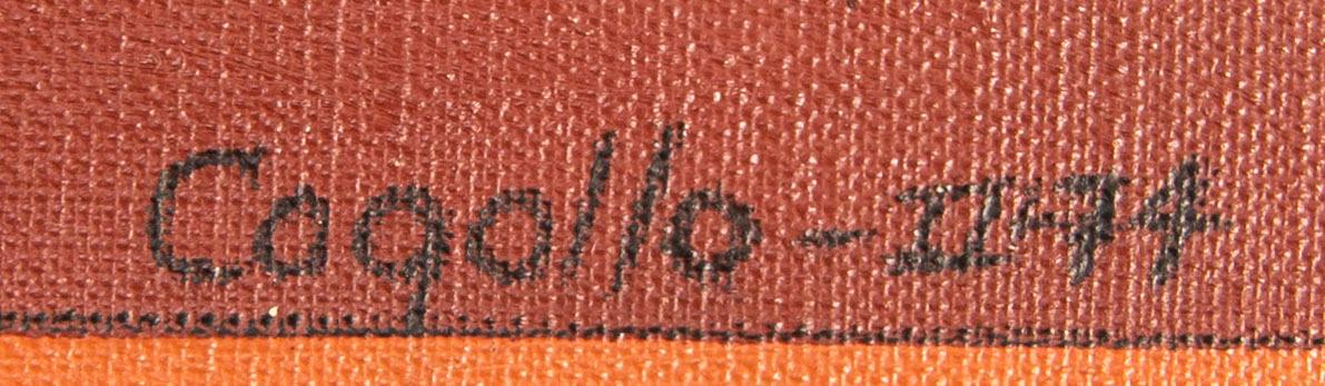 Heriberto Cogollo, oil on canvas signed and dated II 74.