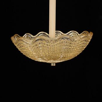 TAKLAMPA, Orrefors, 1960-tal. Höjd ca 39 cm.
