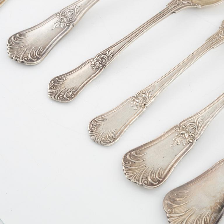 A 89-piece silver flat wear set, mostly J.Rönnqvist, Örebro, Sweden, 1884-1911.