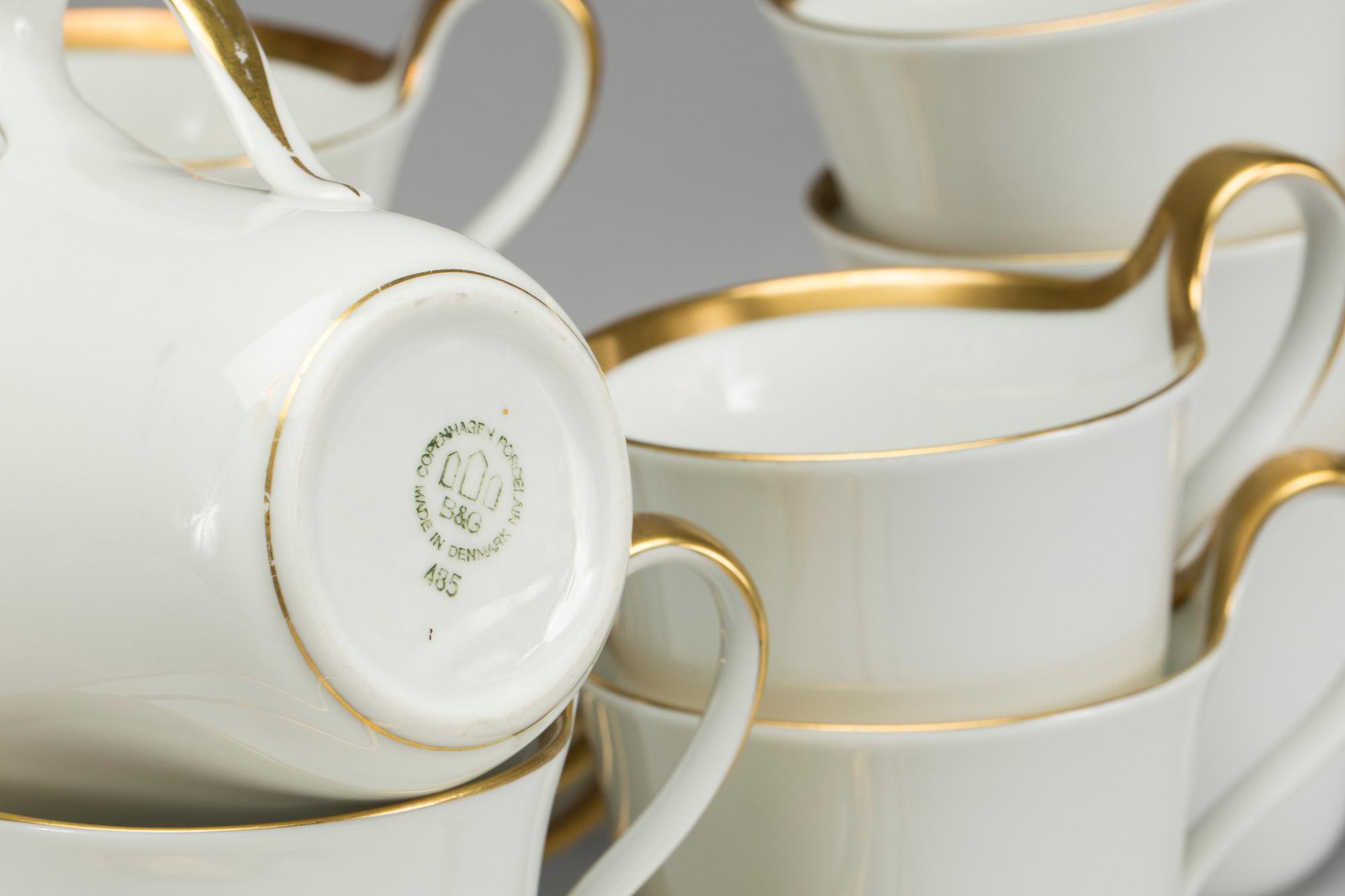 KAFFESERVIS, 15 delar Bing & Grondal, 1900-talets andra hälft.
