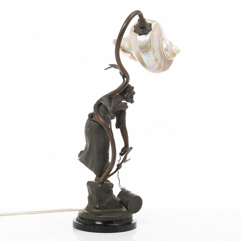Ludwig Beck, bordslampa, "Bonjour", Art Nouveau, tidigt 1900-tal.