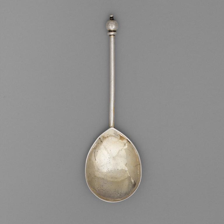 A Swedish early 17th century silver spoon, unidentified mark.