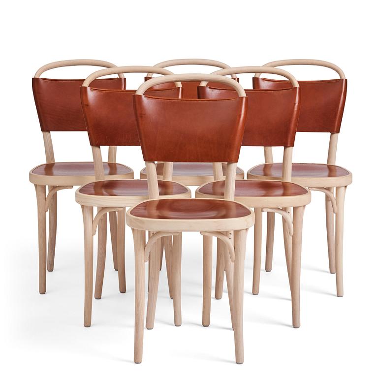 Jonas Bohlin, a set of six 'Vilda 3' chairs from Gemla, Diö, Sweden, 2018.