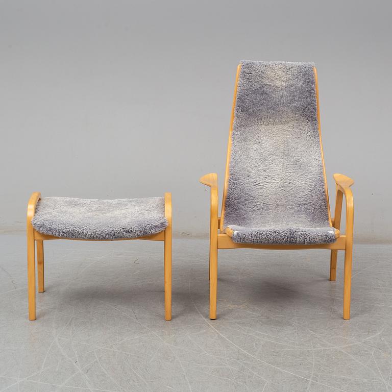 A 'Lamino' easy chair and ottoman by Yngve Ekström.