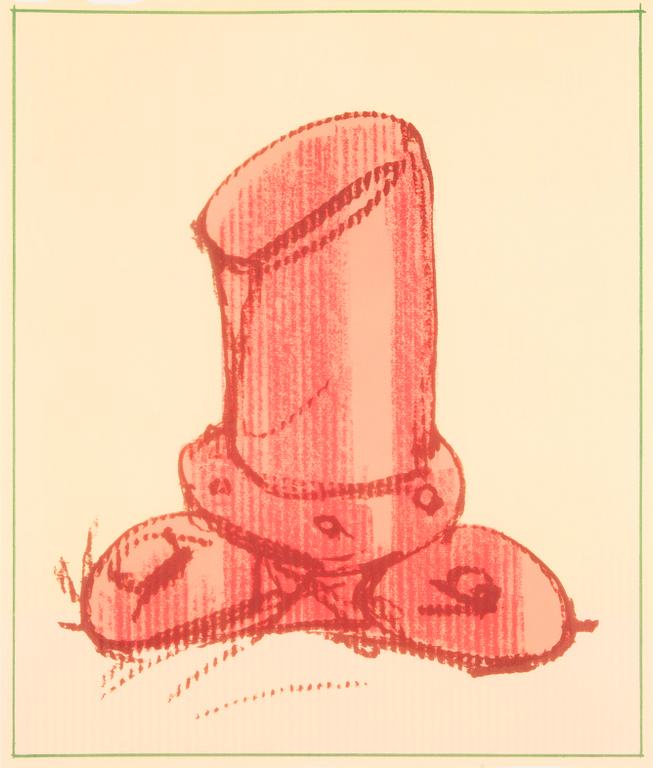 Claes Oldenburg, litografi, signerad och daterad -73, märkt P.P. II.