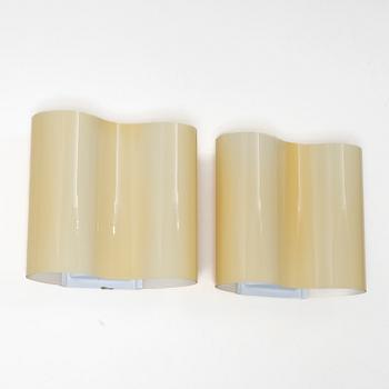 Valerio Bottin, wall lamps, a pair, "Double", Foscarini, 1996.