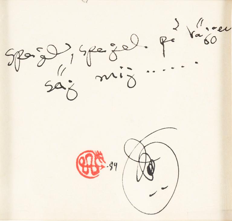 ULF RAHMBERG, indian ink with heightening white, signed with monogram and dated -84.