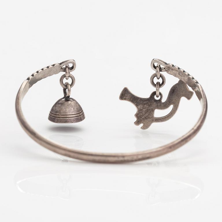 A sterling silver bracelet "Small bird". Kalevala Koru, Helsinki 1999.