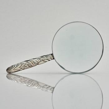 A silver magnifying glass, Birmingham, England 1897.