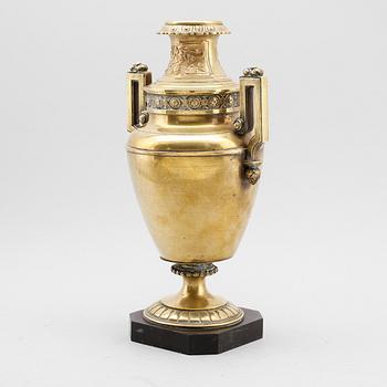 URNA, mässing, gustaviansk stil, 1800-tal.