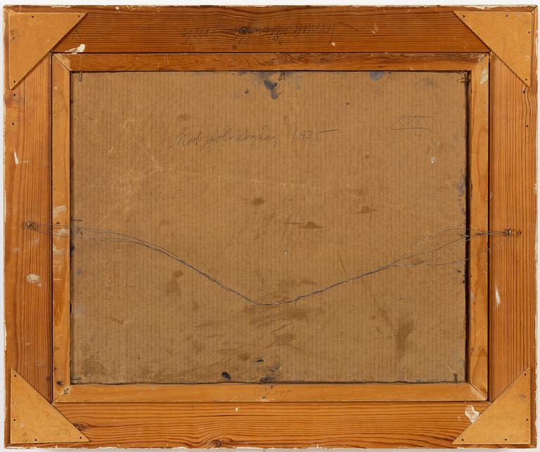 Oscar Hullgren, olja på duk/papp-pannå, signerad och daterad -35.