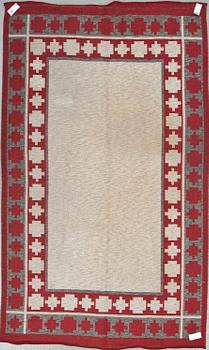 MATTA, dubbelvävd, 1900-talets mitt. Ca 296 X 175 cm.