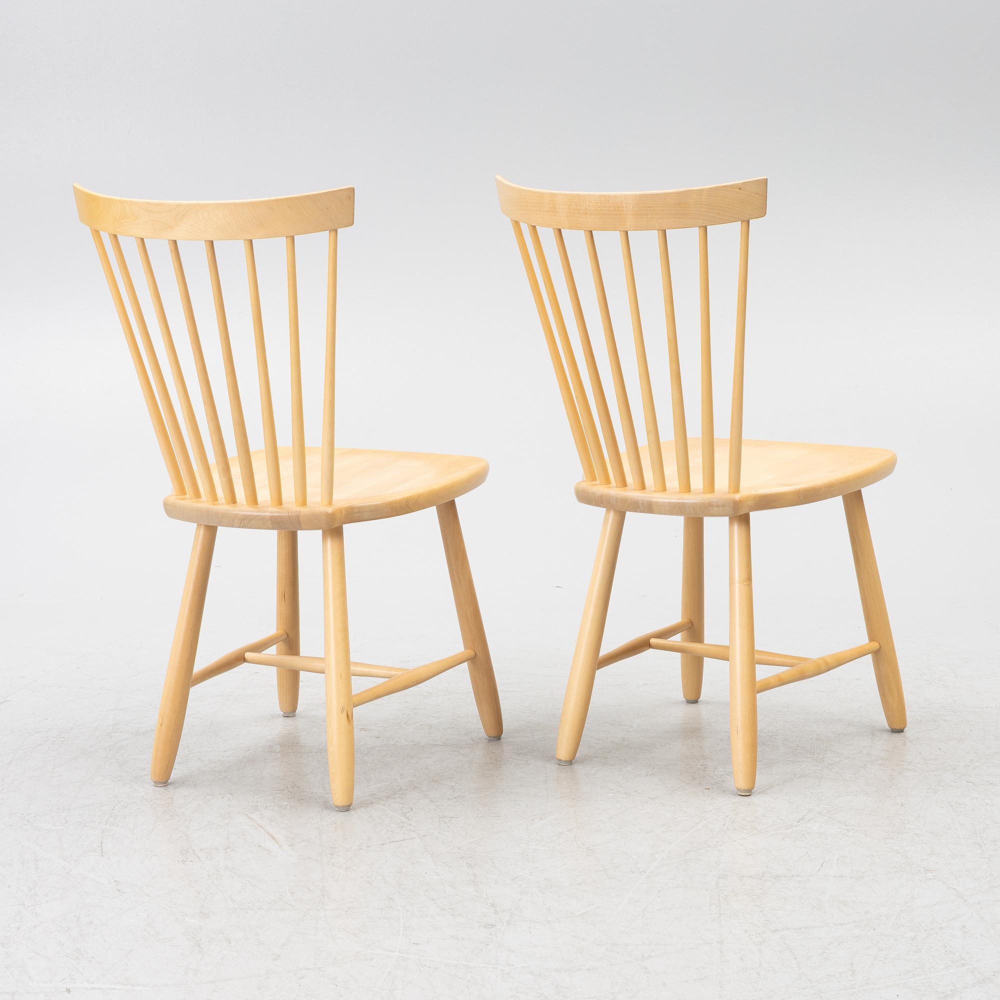 Carl Malmsten, chairs, a pair, "Lilla Åland", Stolab, 2007.