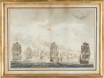 JOHAN PETER CUMELIN, four hand cloured etchings.