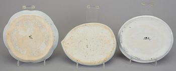 UNDERLÄGG, 3 st, porslin, Kina, 1700-och 1800-tal.