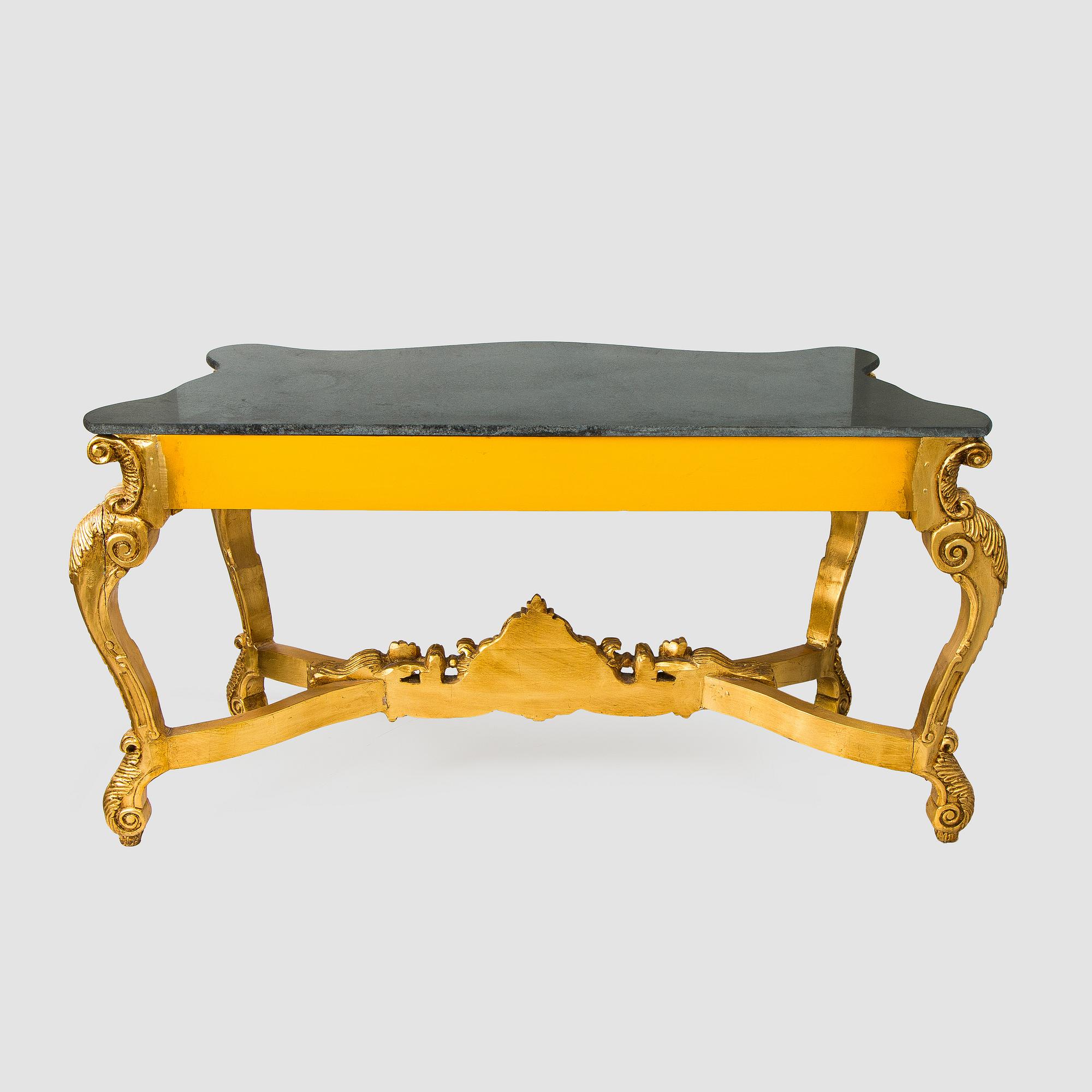 Mirror with console table, Baroque style, late 20th century.
