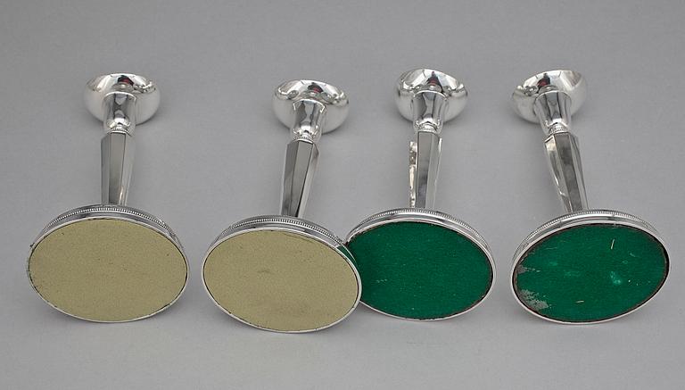 LJUSSTAKAR, 2 par, silver, Eric Löfman, MGAB, Uppsala 1958 samt 1965.