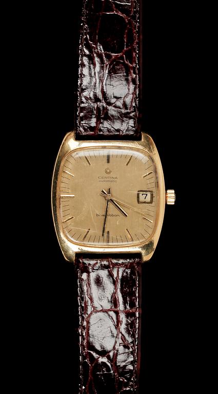 HERRARMBANDSUR, guld, Certina automatic.