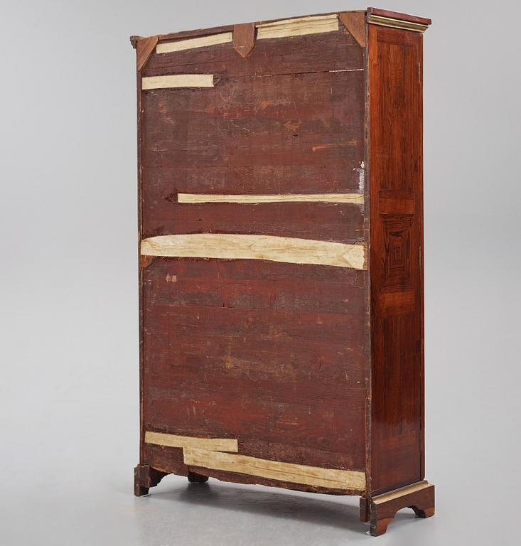 A Louis XV rosewood parquetry bibliotheque, mid 18th century.