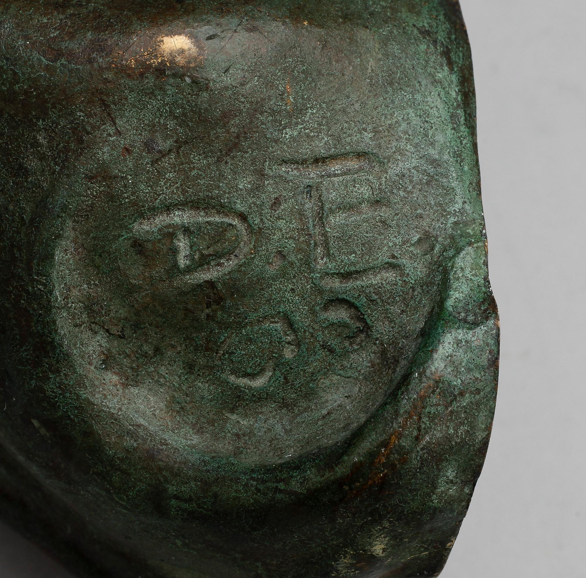 DAVID EDSTRÖM, skulptur, brons, sign D.E.