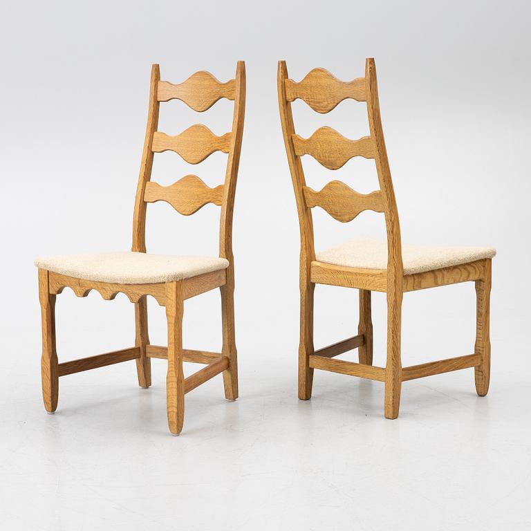 Henning Kjærnulf, six "Razorblade" chairs, Denmark, 1960's.