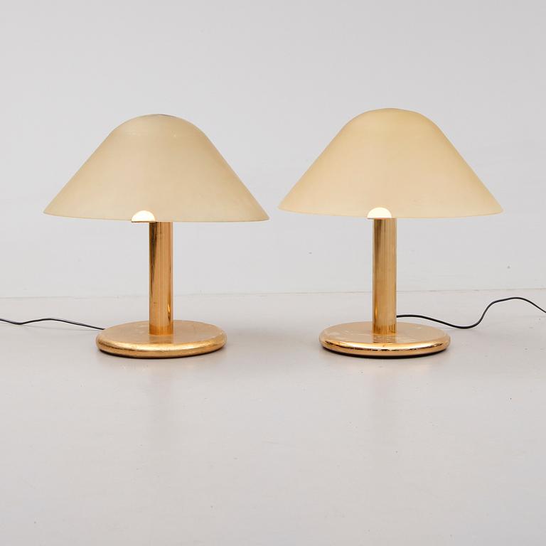 BORDSLAMPOR, 1 par, Italien, 1900-talets andra hälft.