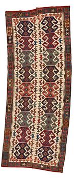 280. Matto, a kilim, an antique Aksaray, Anatolian, ca 383,5-409 x 151-159 cm.