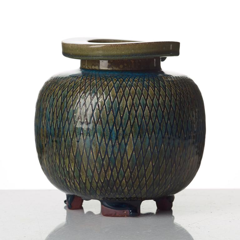 Wilhelm Kåge, a 'Farsta' stoneware jar, Gustavsberg studio 1957.