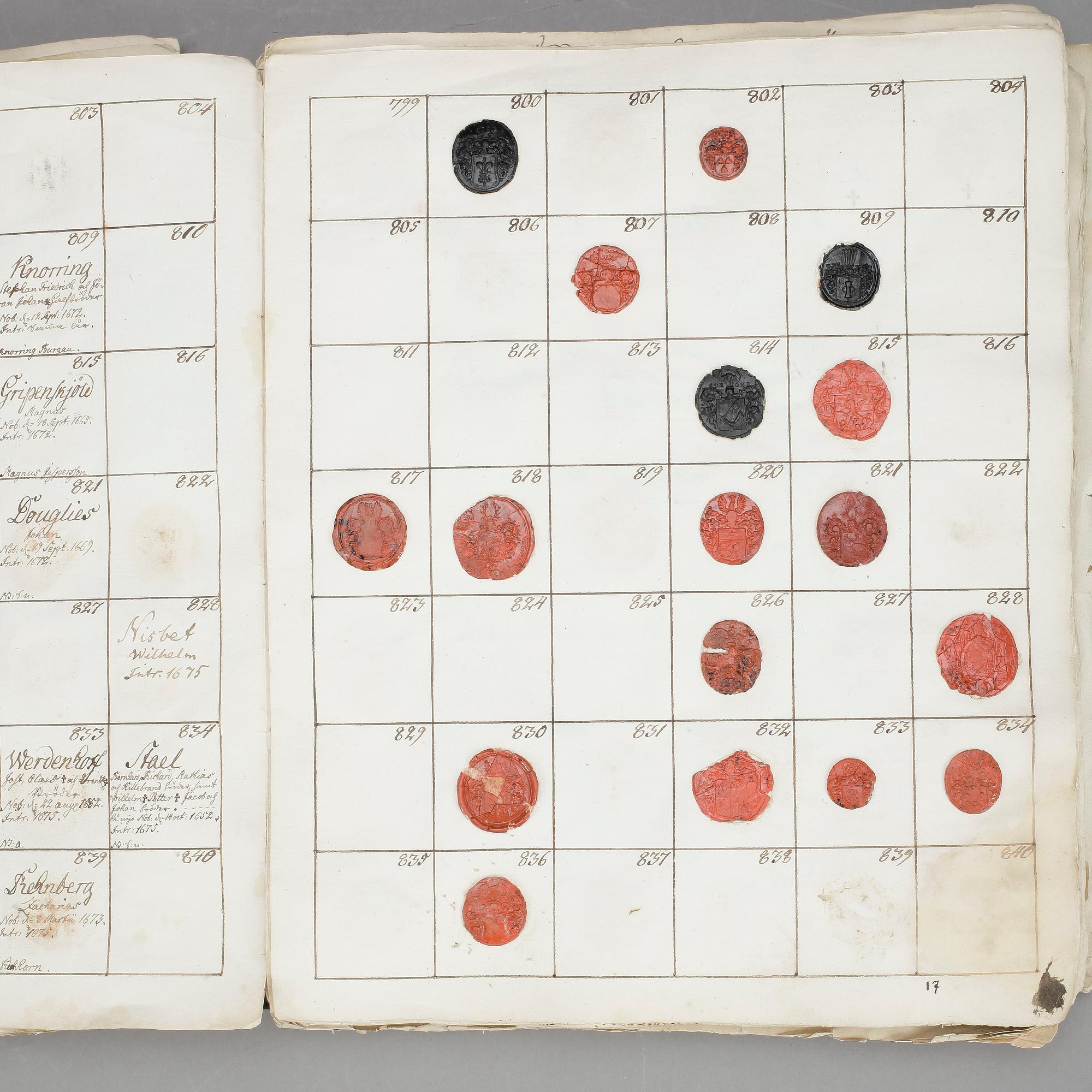 SAMLING ADLIGA, FRIHERRLIGA- OCH GREVLIGA SVENSKA LACKSIGIL, 1800-tal.