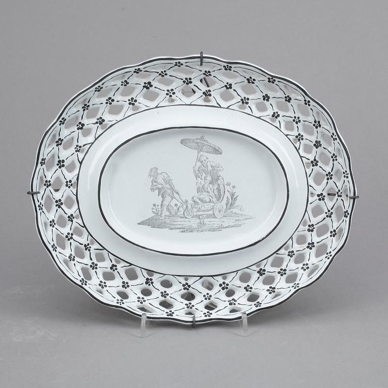 GALLERFAT, fajans, Marieberg, 1700-talets andra hälft.