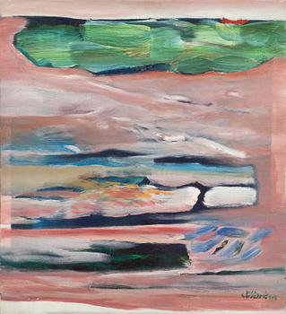 Olle Carlström, "Solnedgång i Normandie", duk.