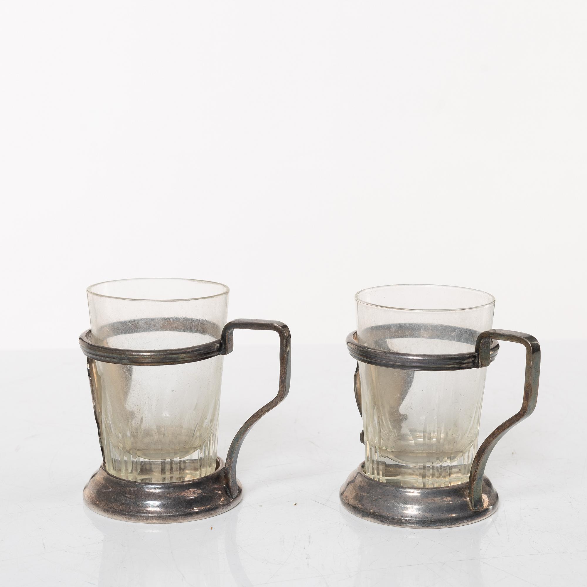 Gio Ponti, teservis, 6 delar, Athur Krupp Berndorfer Metallwarenfabrik, Österrike/Milano, 1930/40-tal.