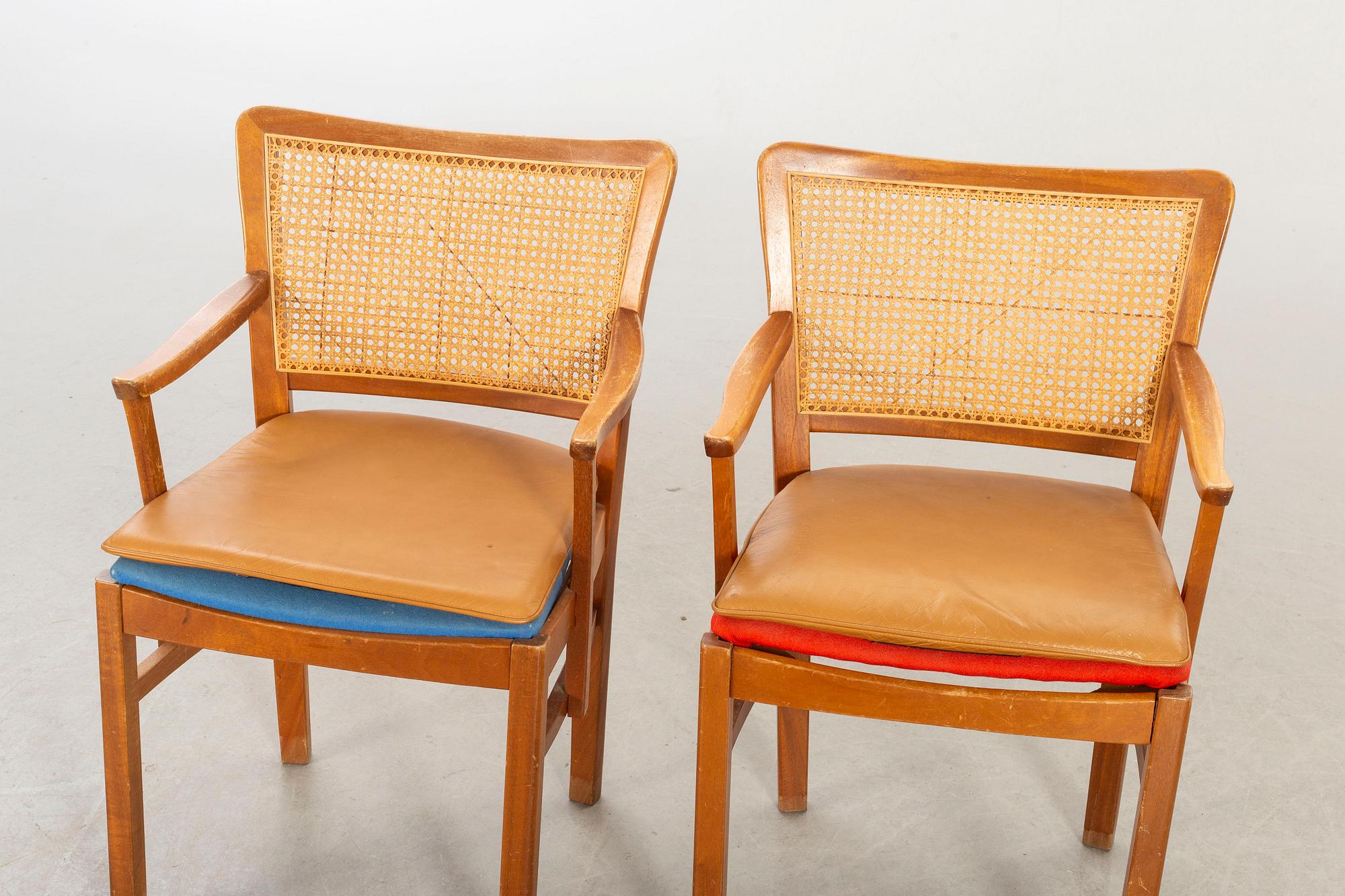 A PAIR OF ARMCHAIRS "EIDERN" DESIGN OLOF PIRA 1980's.