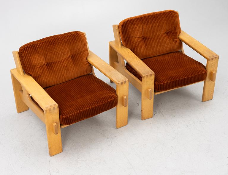 Esko Pajamies, fåtöljer, ett par "Bonanza" för Asko möbler Finland 1960/70-tal.