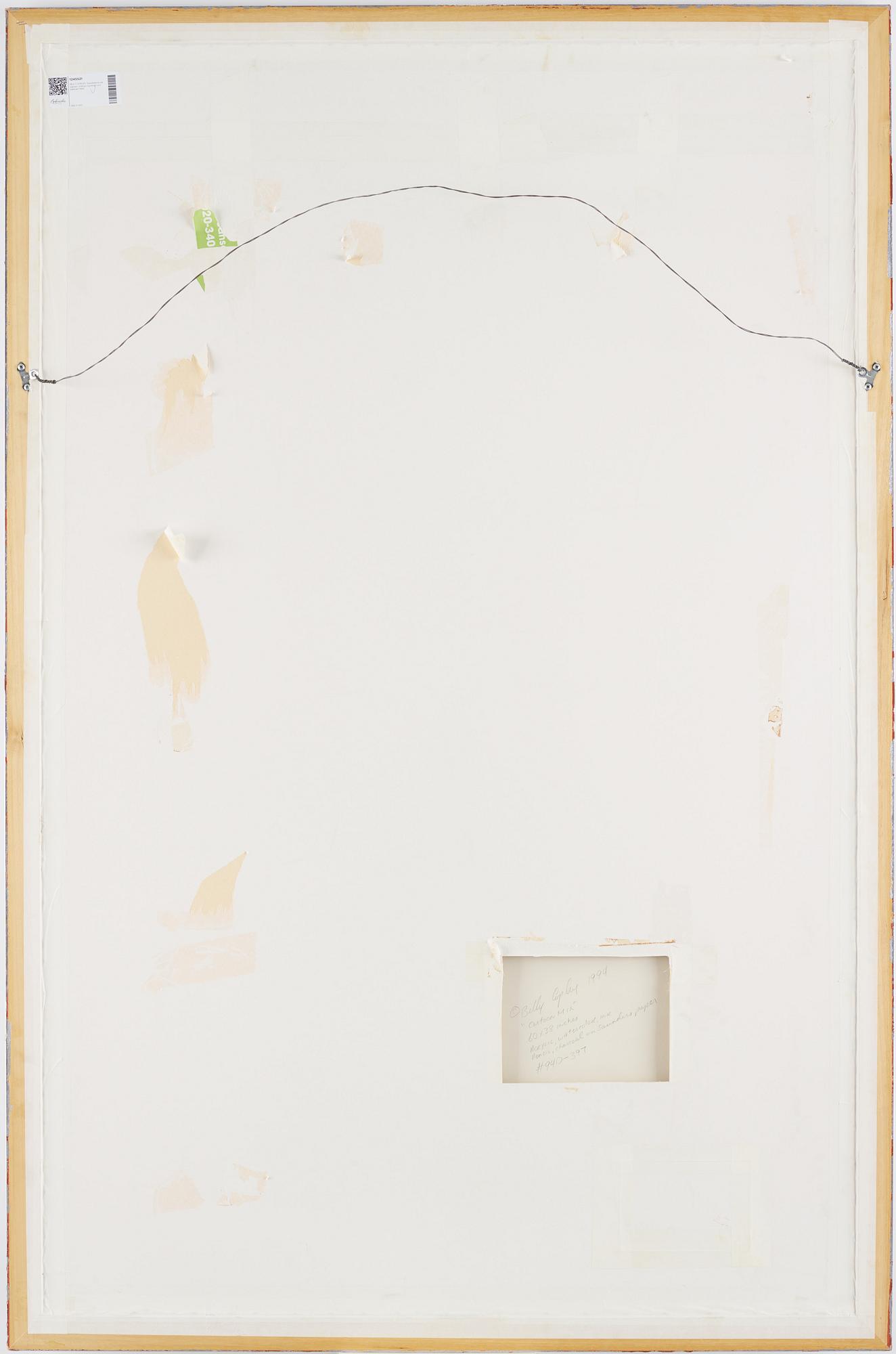 BILLY COPLEY, mixed media on paper, verso signed and dated 1994.