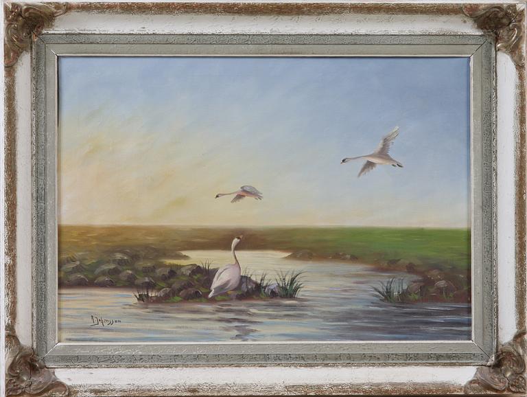 OKÄND KONSTNÄR, olja på duk, sign. "R. Johansson".